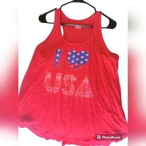 I ❤️ USA Razor back tank
